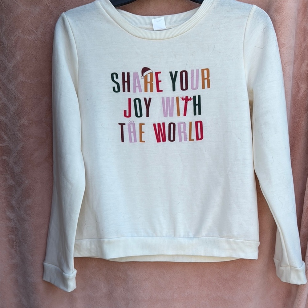 Girls Christmas Sweatshirt Size 11/12